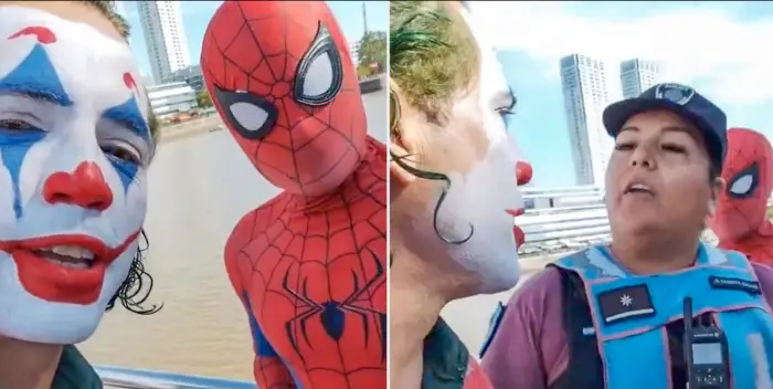 Detienen al “Joker” por pelear con “Spider-Man” (VIDEO)