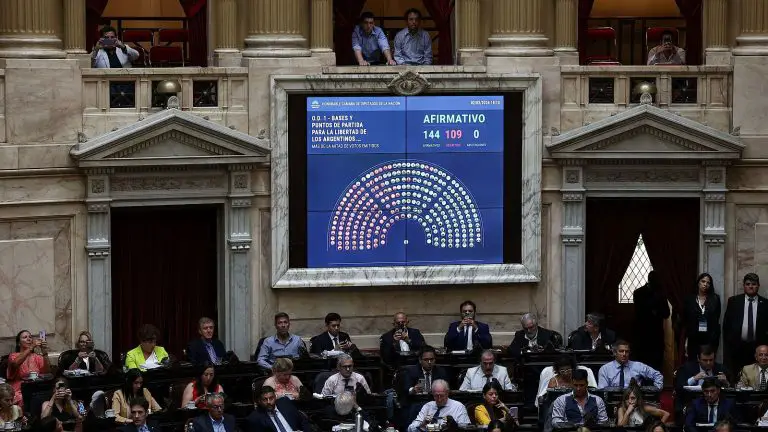 La Cámara de Diputados de Argentina aprueba la Ley Bases de Milei