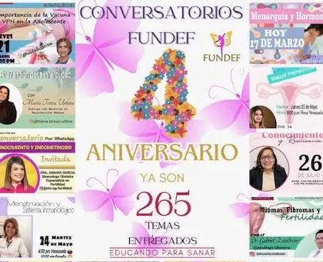 La Fundación Endometriosis del estado Falcón (Fundef) celebra el cuarto aniversario del programa de conversatorios emprendido para educar y sanar.