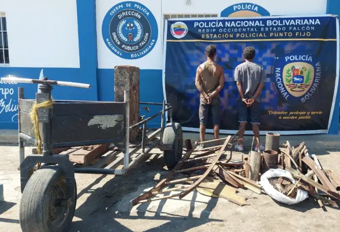 Funcionarios del Cuerpo de Policía Nacional Bolivariana del estado Falcón incautaron 500 kilos de material estratégico y practicaron la detención de dos sujetos.