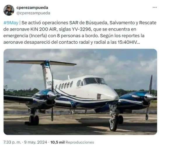 Mantienen búsqueda de avioneta que cayó en Zulia +DETALLES