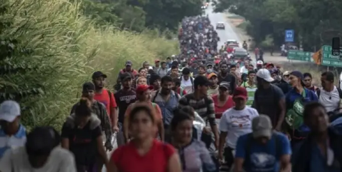 Caravana migratoria, venezolanos y hondureños hacia EE.UU.