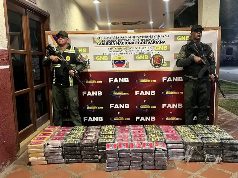 Droga en Falcón | GNB localiza 325 panelas de cocaína