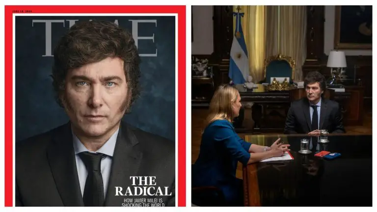 Milei encabeza la portada de Time por su plan transformador para Argentina