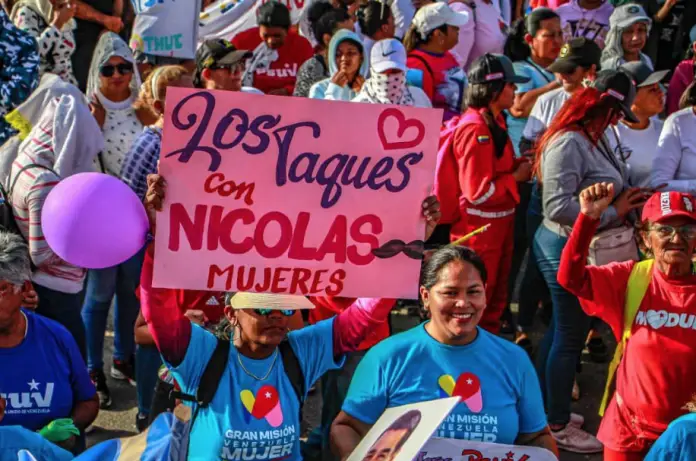 En Los Taques están con Maduro y en contra de las medidas coercitivas unilaterales del imperio norteamericano., así lo demostró la movilización.