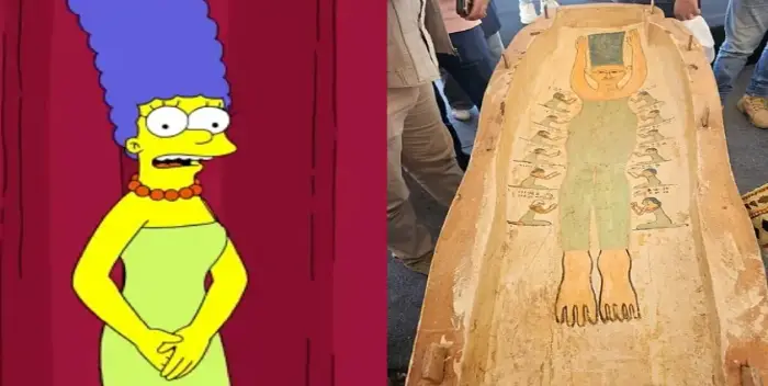 Hallan sarcófago egipcio similar a Marge Simpson de 3.500 años