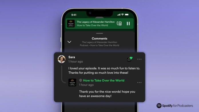 Spotify permitirá la publicación de comentarios en los podcast