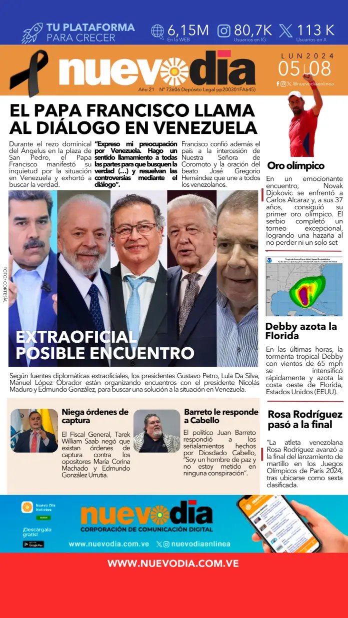 Portada lunes 5 de agosto