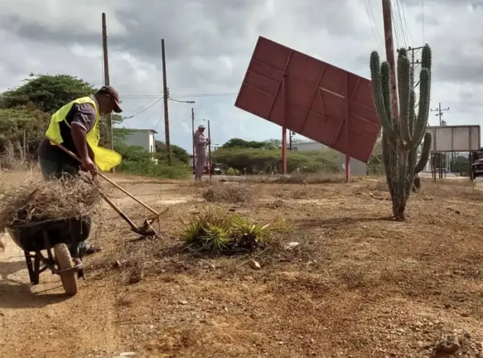 La Alcaldía de Falcón promueve un operativo de limpieza en la entrada de San José de Cocodite para preparar el terreno y crear un jardín xerofito.