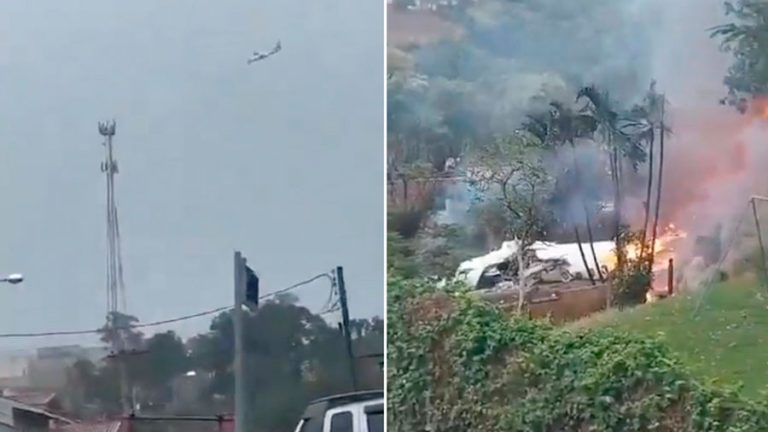 Avión con 62 personas a bordo se estrella en Brasil (VIDEO)