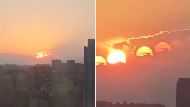 Siete “soles” aparecen en el cielo de China (VIDEO)