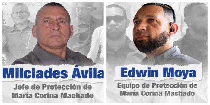 Dos miembros de la seguridad de María Corina quedan detenidos