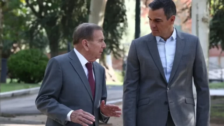 Pedro Sánchez se reunió con Edmundo González Urrutia en la Moncloa (VIDEO)