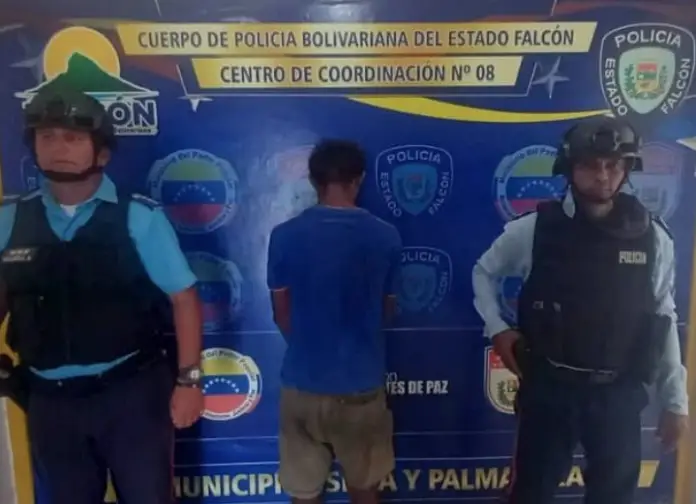 Funcionarios de la Coordinación Policial número 8 aprehendieron a un hombre por resistencia a la autoridad en Boca de Aroa.