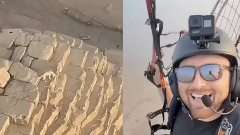 Un joven encuentra a un perro en la cima de la Gran Pirámide de Guiza (VIDEO)