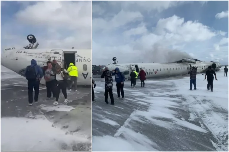 Avión de Delta Airlines sufrió accidente en aeropuerto de Toronto (+VIDEO)