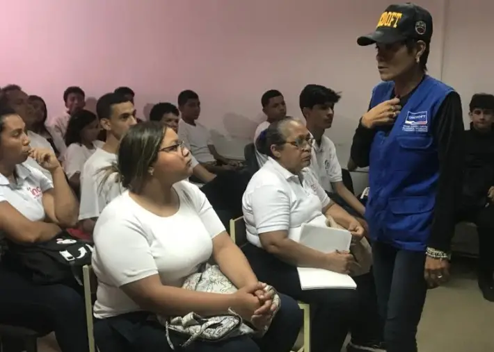 En el Inces se realizó la charla "Trata de personas" con la participación de más de 60 estudiantes de los distintos períodos del Liceo.