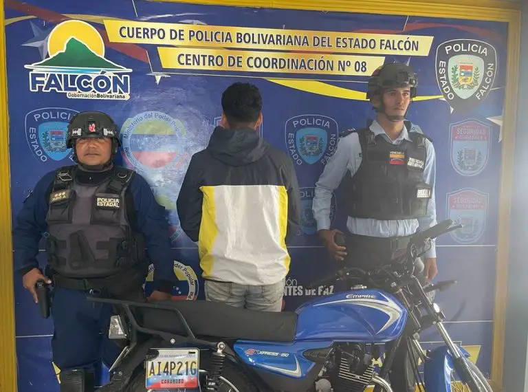 Detenido motorizado por resistencia a la autoridad en Tucacas