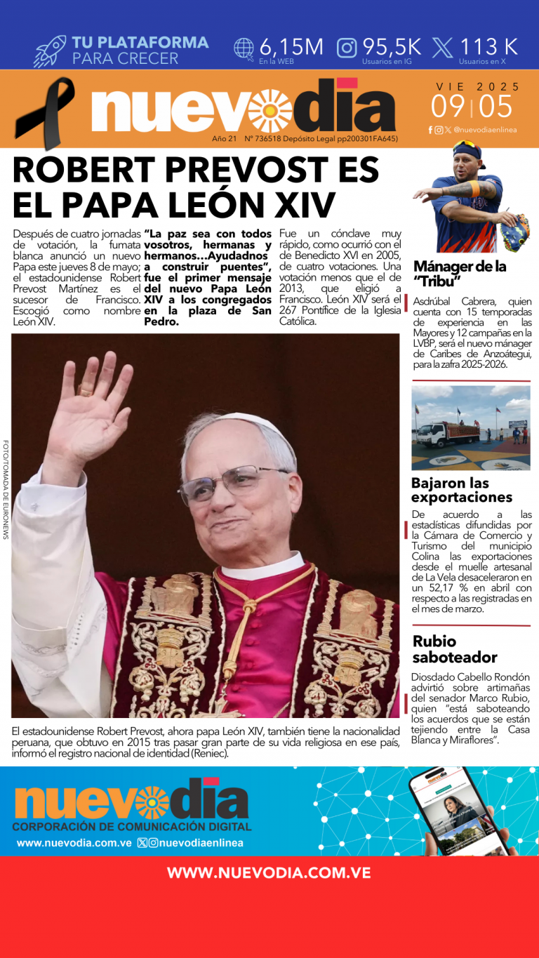 Portada viernes 9 de mayo de 2025