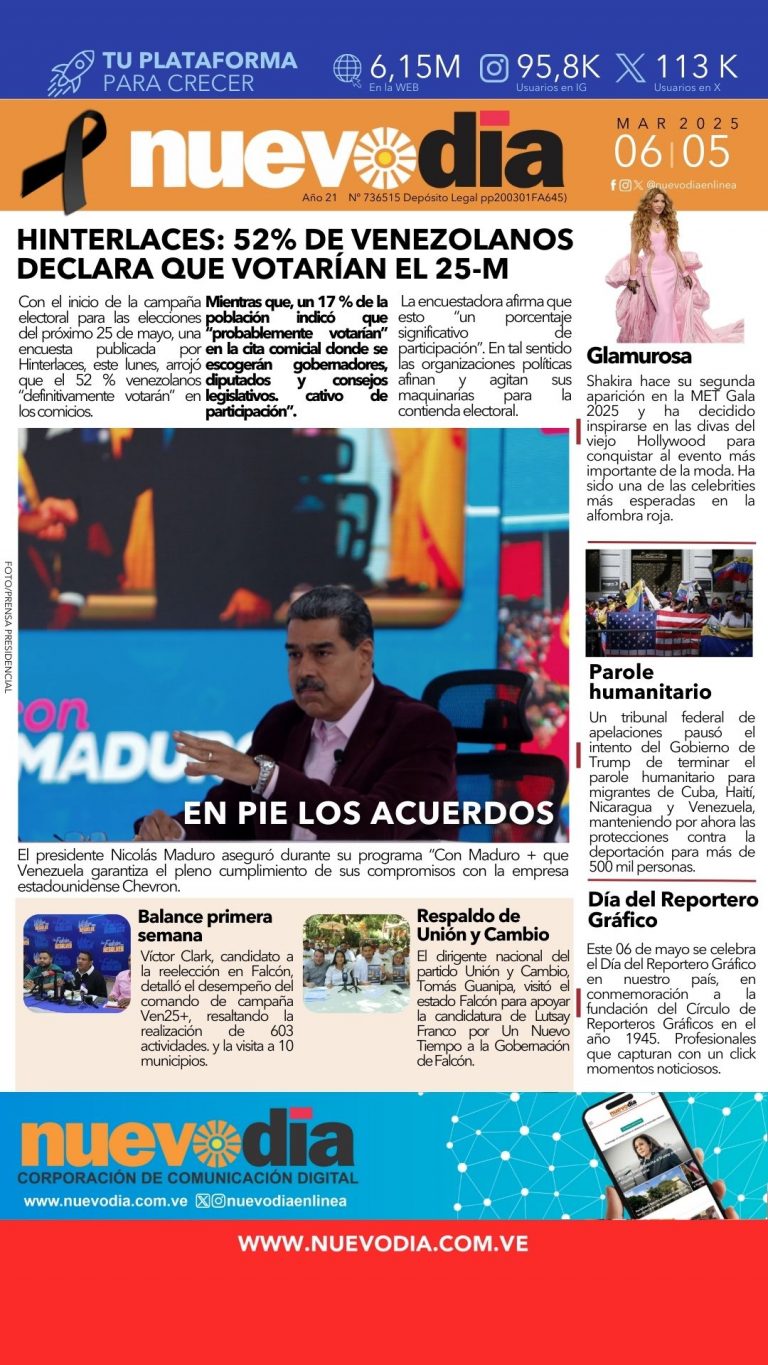 Portada del 06 de mayo de 2025