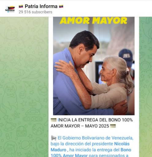 Llega nuevo bono de Patria que puedes cobrar