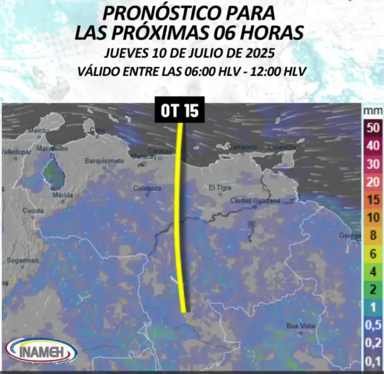 Onda tropical 15 generará lluvias en varias regiones del país