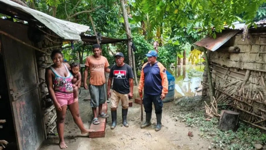 Los fuertes aguaceros afectaron parte de la comunicación vial y zonas agrícolas en la parroquia Boca de Aroa, municipio Silva.