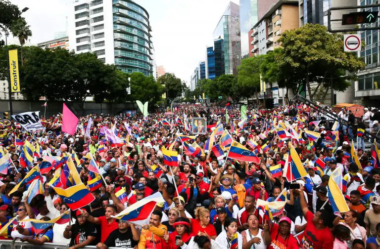 Militancia chavista se movilizó en apoyo a Maduro