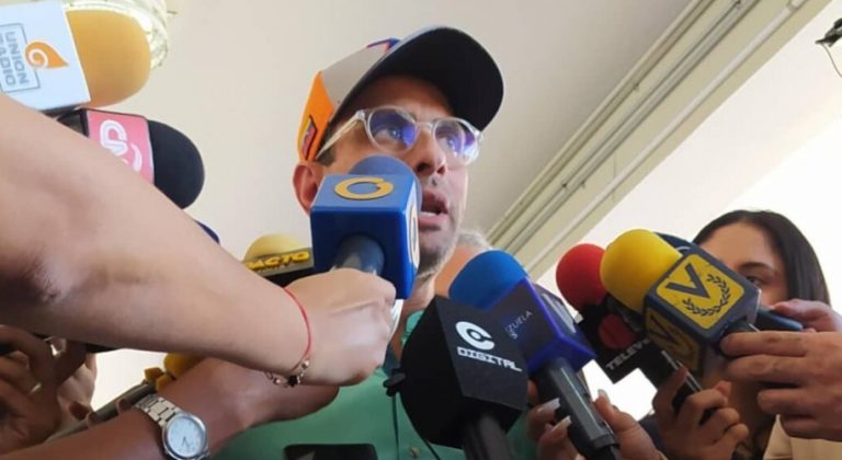 Capriles rechaza amenazas de EE.UU. y defiende la soberanía venezolana