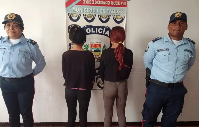 Hermanas detenidas en Los Taques por resistencia y ultraje a oficial