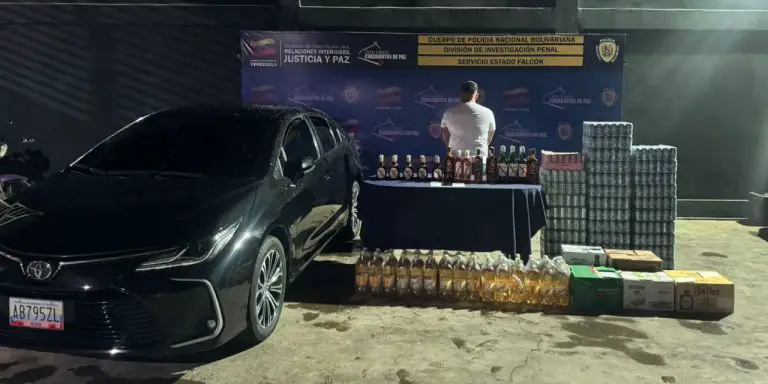 Detenido por contrabando de licores en Falcón