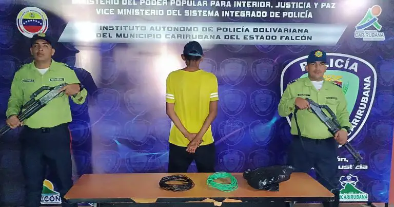 Por hurto de cableado Policarirubana detiene al «Chispa»