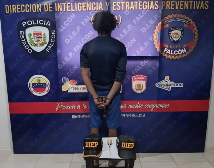 En un operativo realizado por funcionarios de DIEP aprehendieron a Maike José Colina Higuerey, natural del municipio Colina.