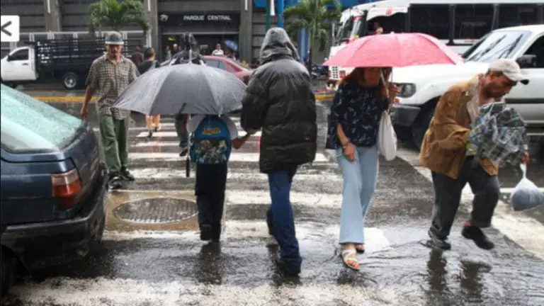 Inameh pronostica lluvias en siete regiones del país para este 22-Oct