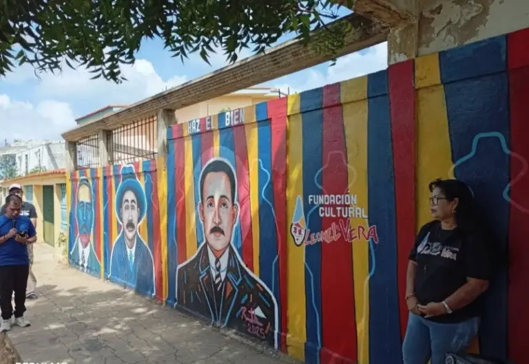 Leonel Vera rinde homenaje a José Gregorio Hernández con mural (+Fotos)