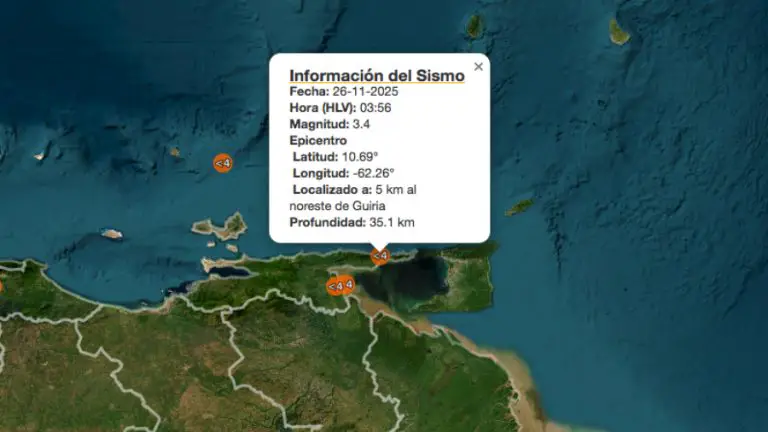 Funvisis registró tres sismos de baja intensidad este 26-Nov