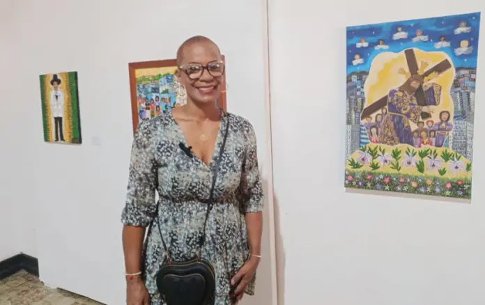La artista popular, Miriam Mejía, inauguró este martes la exposición 