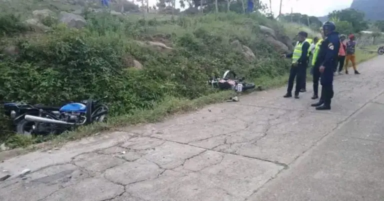 Un muerto en choque entre motos en Cabure