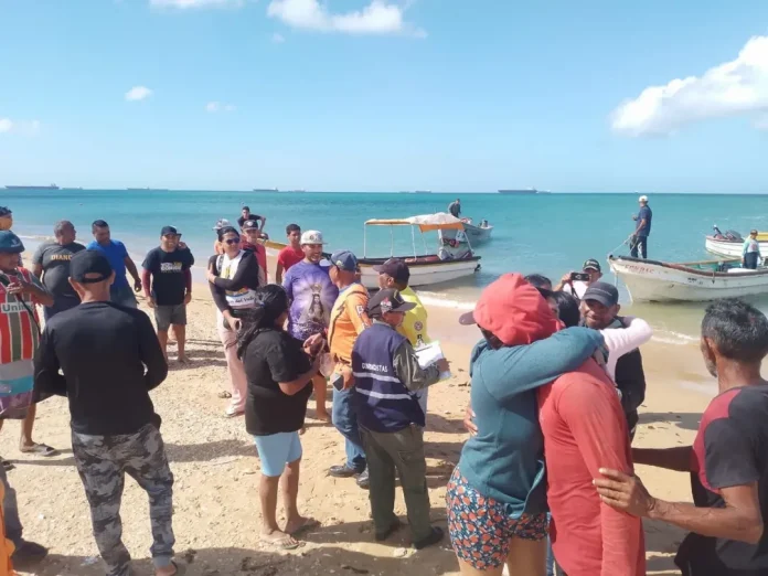 Reencuentro tras el rescate de los pescadores de Amuay