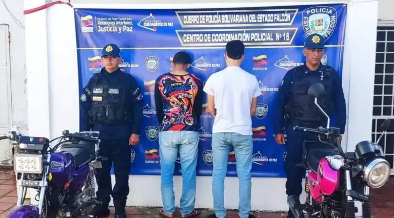 Por estos delitos aprehendieron a joven y un adolescente en Mene Mauroa