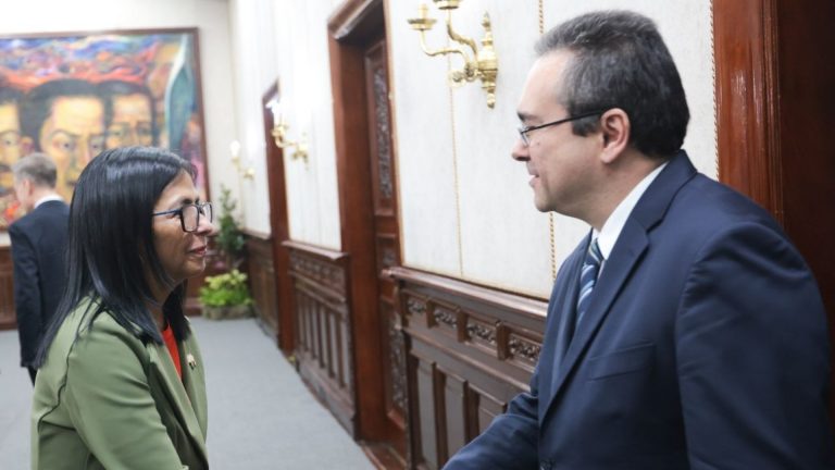 Delcy Rodríguez y diplomáticos europeos acuerdan diálogo productivo