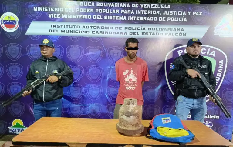 Policarirubana detiene a azote de Antiguo Aeropuerto con material estratégico