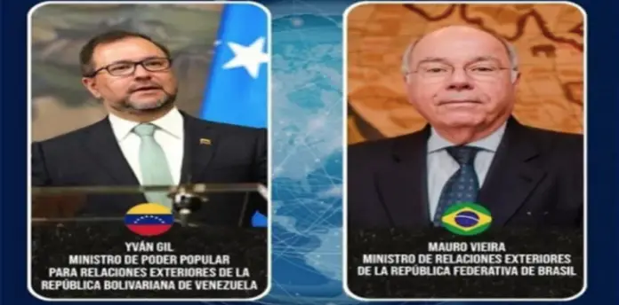 Este sábado el ministro de Relaciones Exteriores de Venezuela, Yván Gil, y su par de Brasil, Mauro Vieira sostuvieron una conversación.
