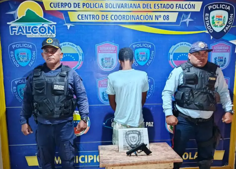 Policía en Boca de Aroa detuvo a hombre con un facsimil de arma de fuego