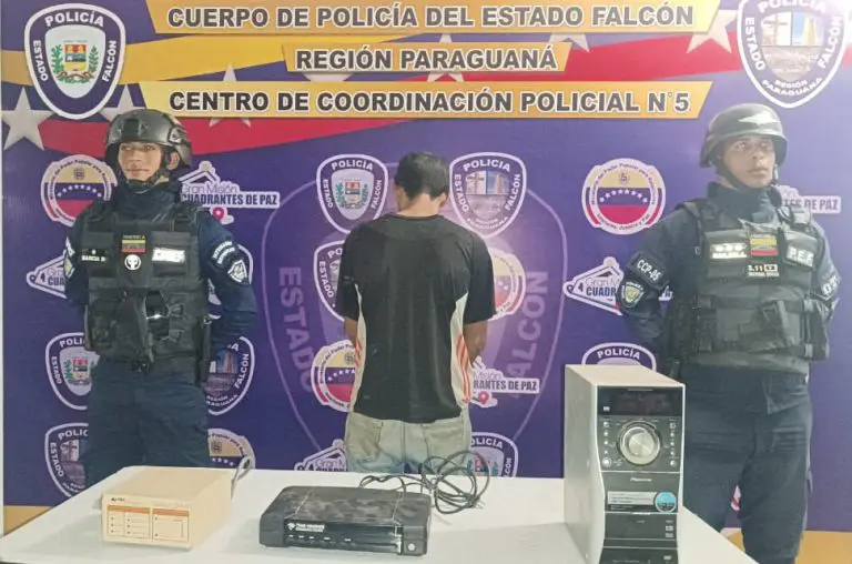 Polifalcón captura infraganti a sujeto por hurto en Punto Fijo