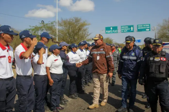 El Secretario de Seguridad Ciudadana, G/B Miguel Morales Miranda supervisó los puntos de atención al ciudadano desde el Eje central.