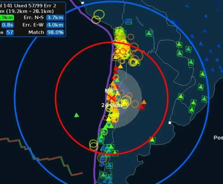 Sismo de 6,1 sacude varias regiones del centro de Chile