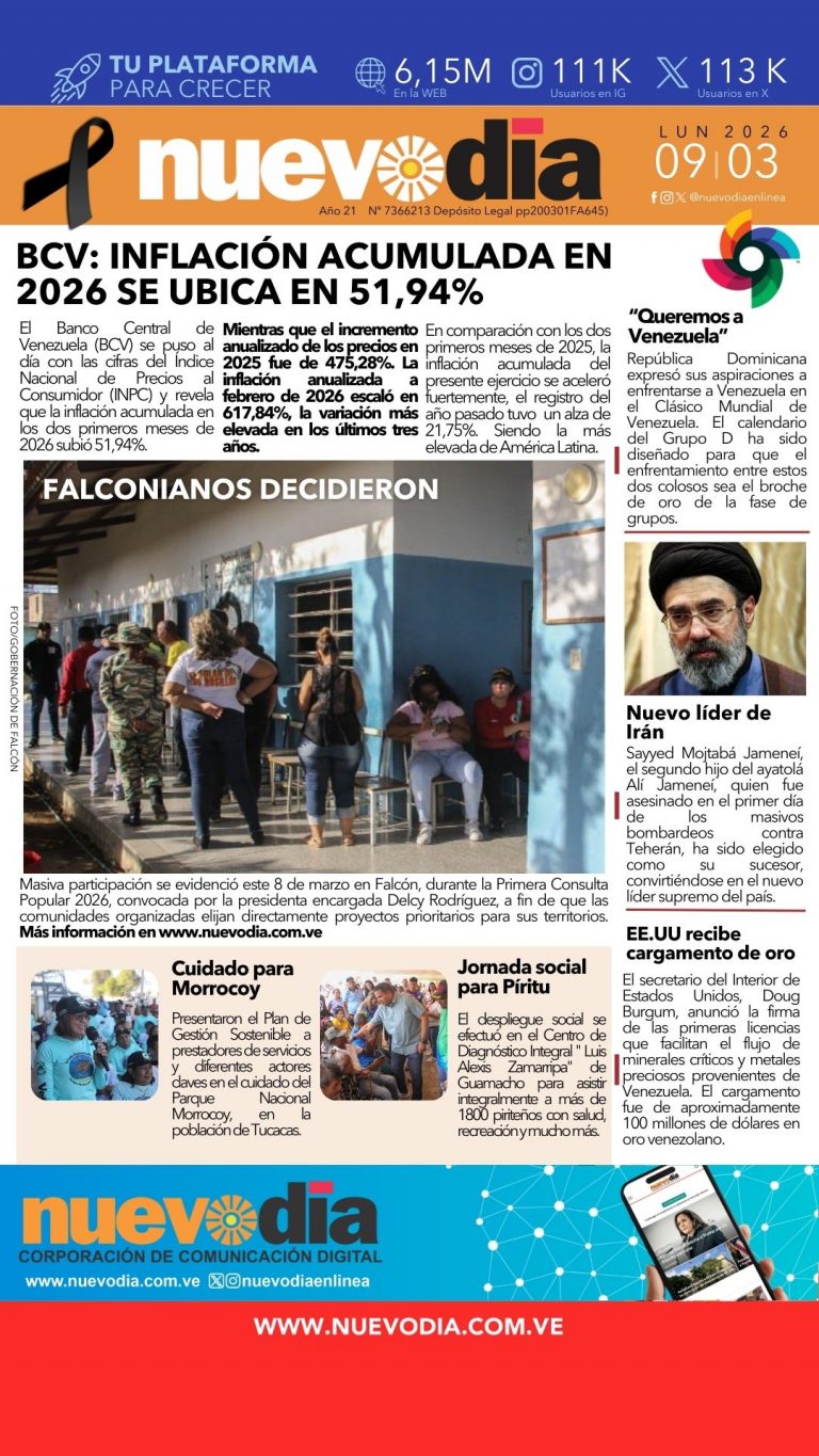 Primera del 09 de marzo de 2026