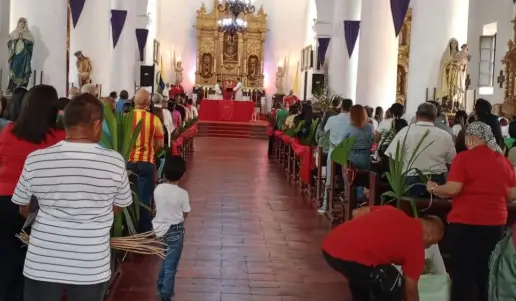 Este domingo la iglesia católica celebró el domingo de ramos para la bendición de las palmas en todas las parroquias del estado Falcón.