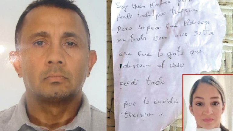 Hombre cometió doble homicidio y dejó escrito el móvil antes de huir